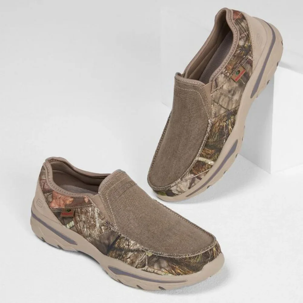 SKECHERS Men's Canvas Memory Foam Slip On Shoes - Extra Wide